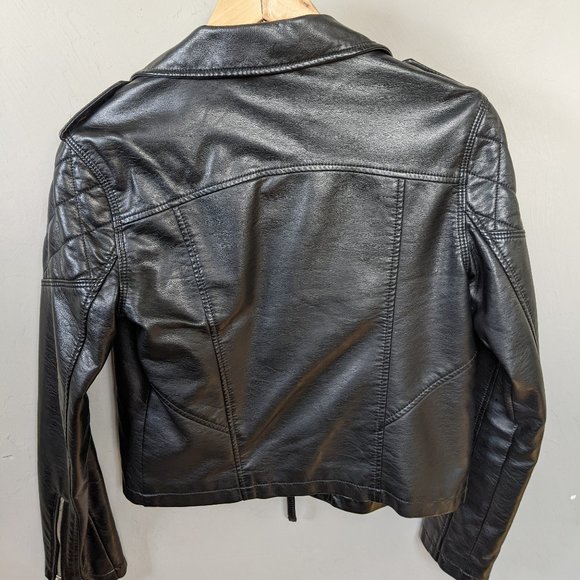 Woman's Small Abercrombie & Fitch Black Vegan Moto Leather Jacket - Picture 3 of 5